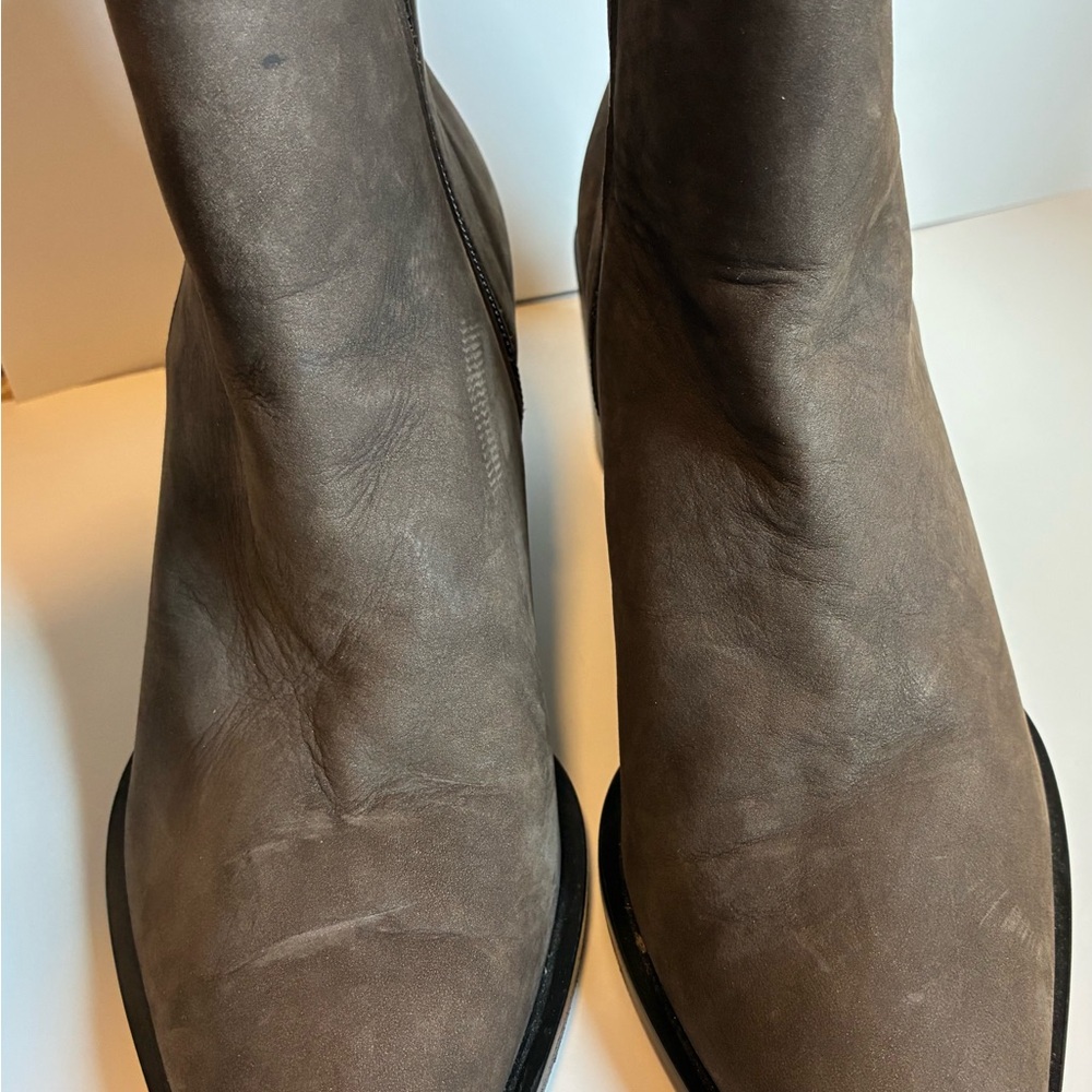 Vince Black and Tan Leather Boots